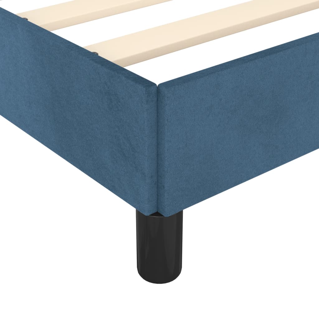 vidaXL Estructura cama con cabecero terciopelo azul oscuro 180x200 cm