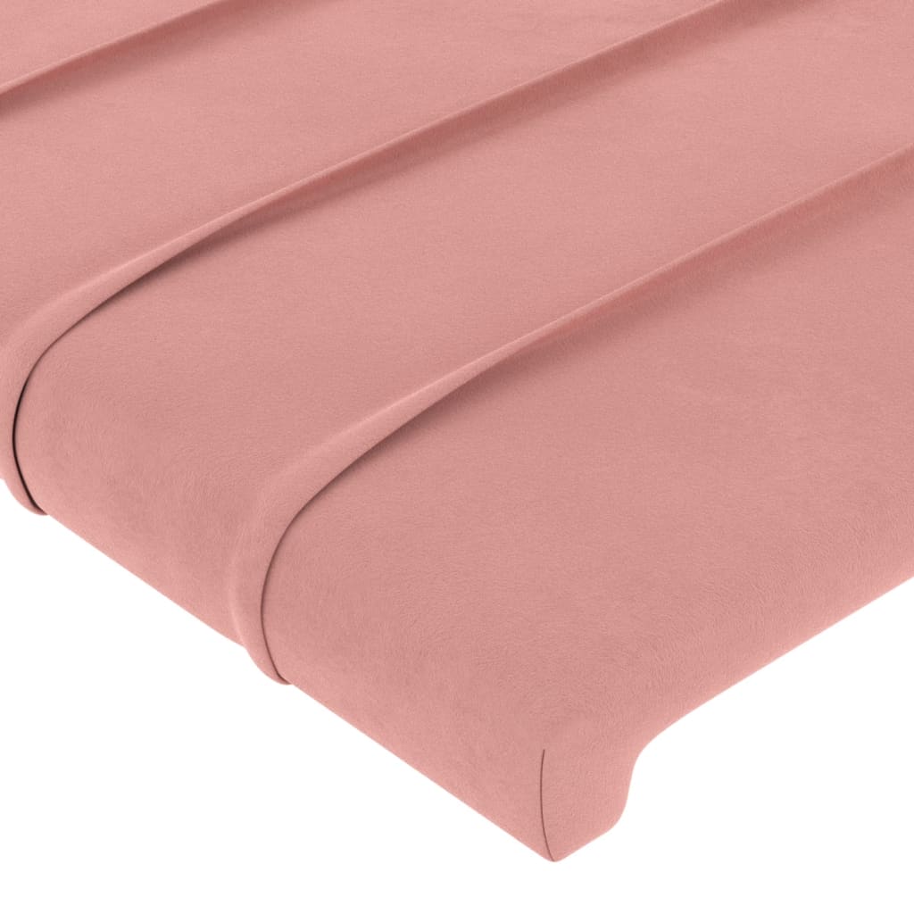 vidaXL Estructura de cama con cabecero de terciopelo rosa 180x200 cm