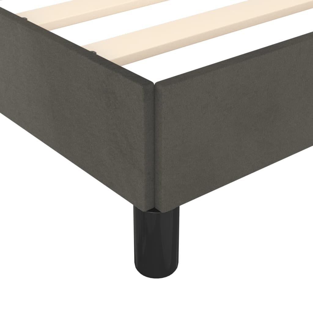 vidaXL Estructura de cama sin colchón terciopelo gris oscuro 140x190cm