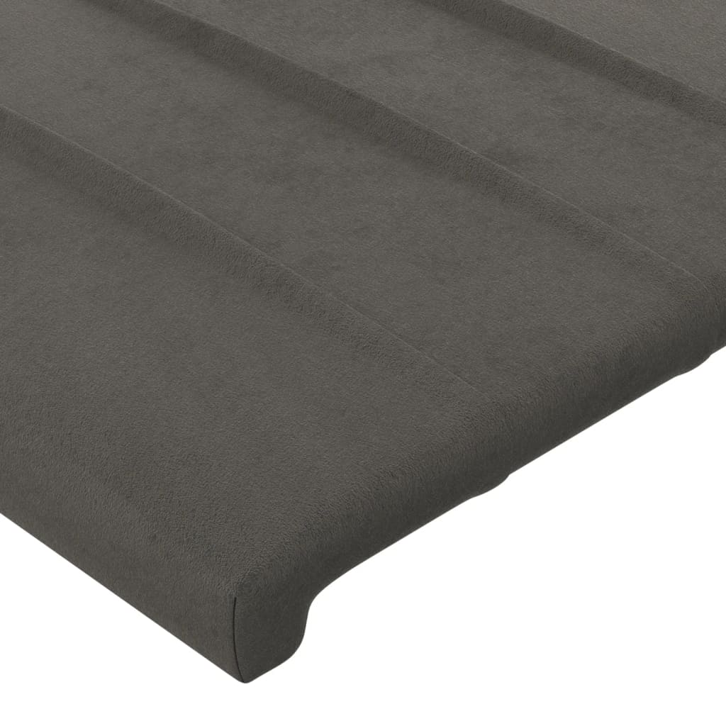 vidaXL Estructura de cama sin colchón terciopelo gris oscuro 140x190cm