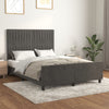 vidaXL Estructura de cama sin colchón terciopelo gris oscuro 140x190cm