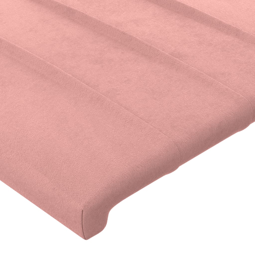 vidaXL Estructura de cama con cabecero de terciopelo rosa 180x200 cm