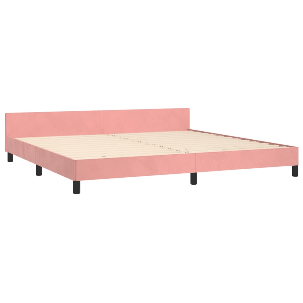 vidaXL Estructura cama sin colchón terciopelo rosa 200x200 cm