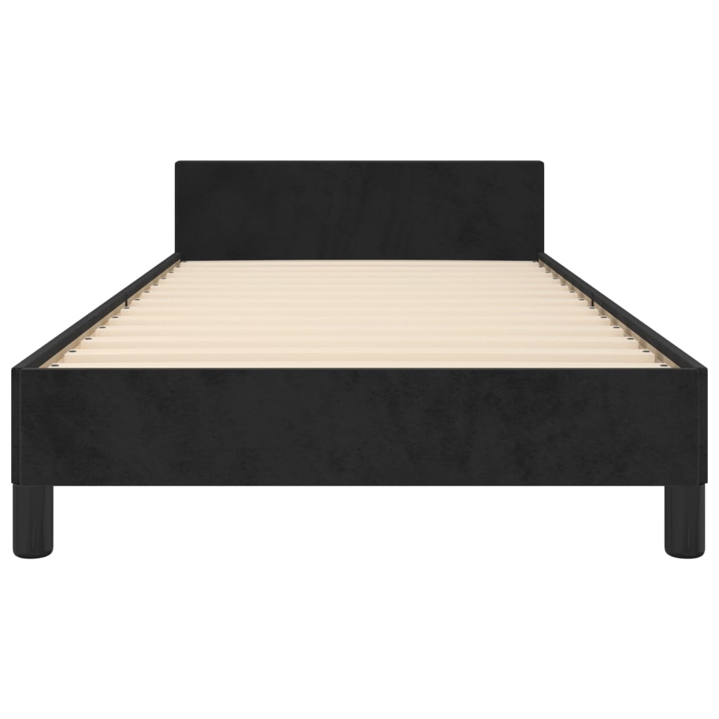 vidaXL Estructura de cama sin colchón terciopelo negro 80x200 cm