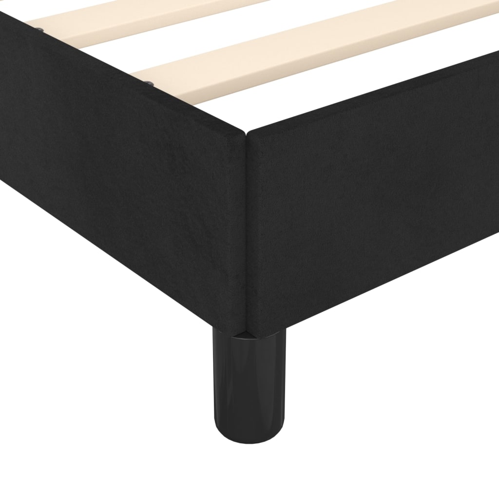 vidaXL Estructura de cama sin colchón terciopelo negro 90x200 cm