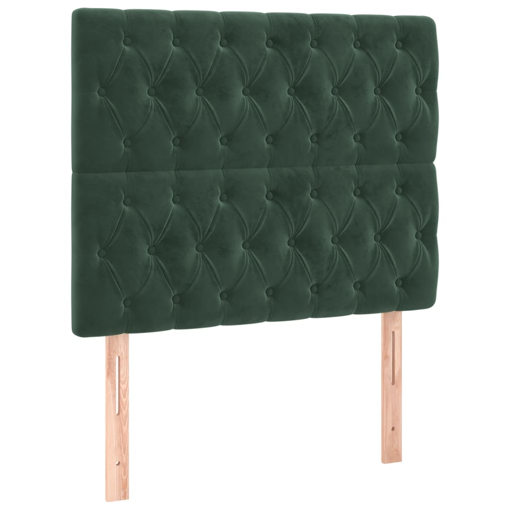 vidaXL Estructura cama sin colchón terciopelo verde oscuro 120x200 cm