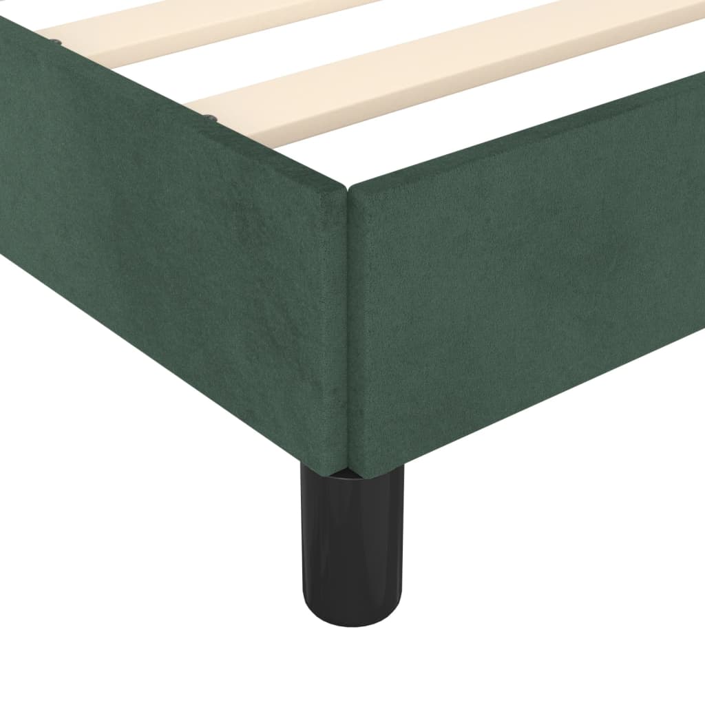 vidaXL Estructura cama sin colchón terciopelo verde oscuro 120x200 cm