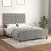 vidaXL Estructura de cama sin colchón terciopelo gris claro 140x190 cm