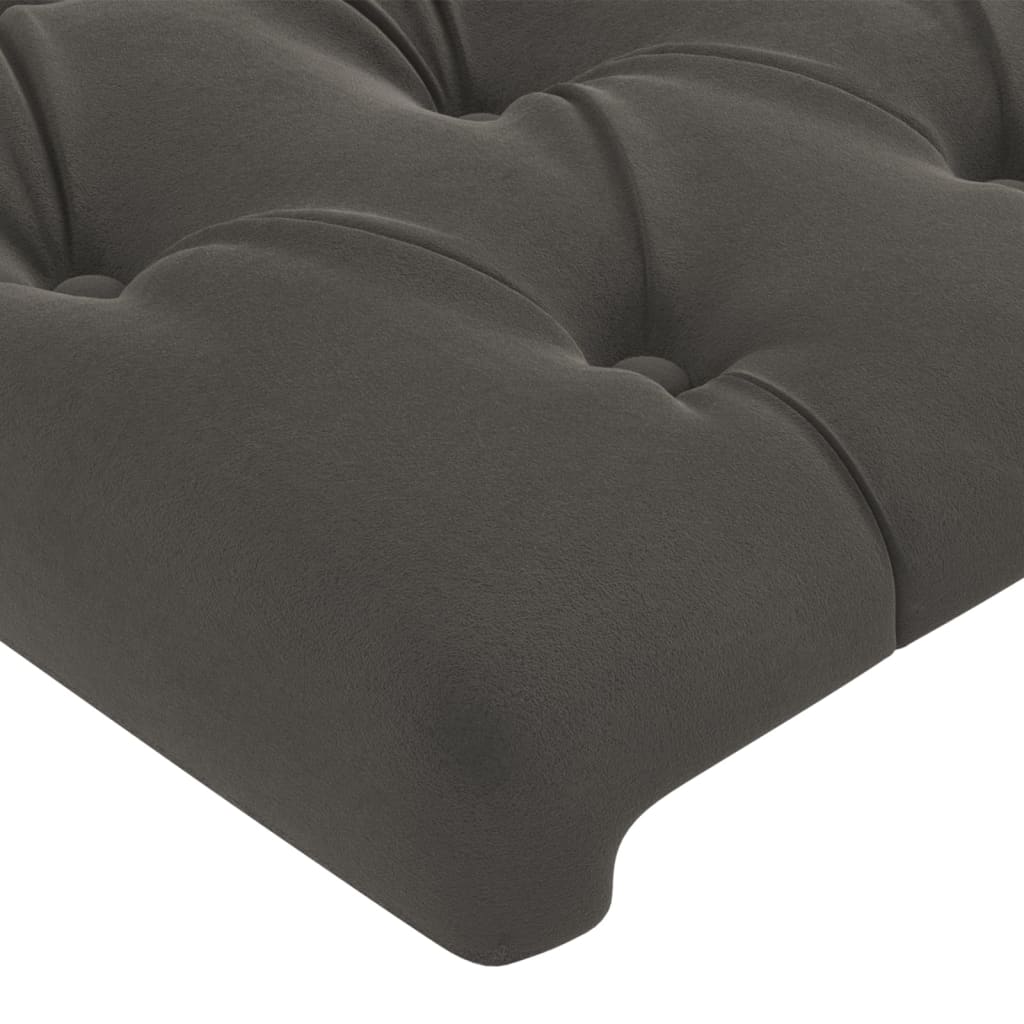 vidaXL Estructura de cama sin colchón terciopelo gris oscuro 140x190cm