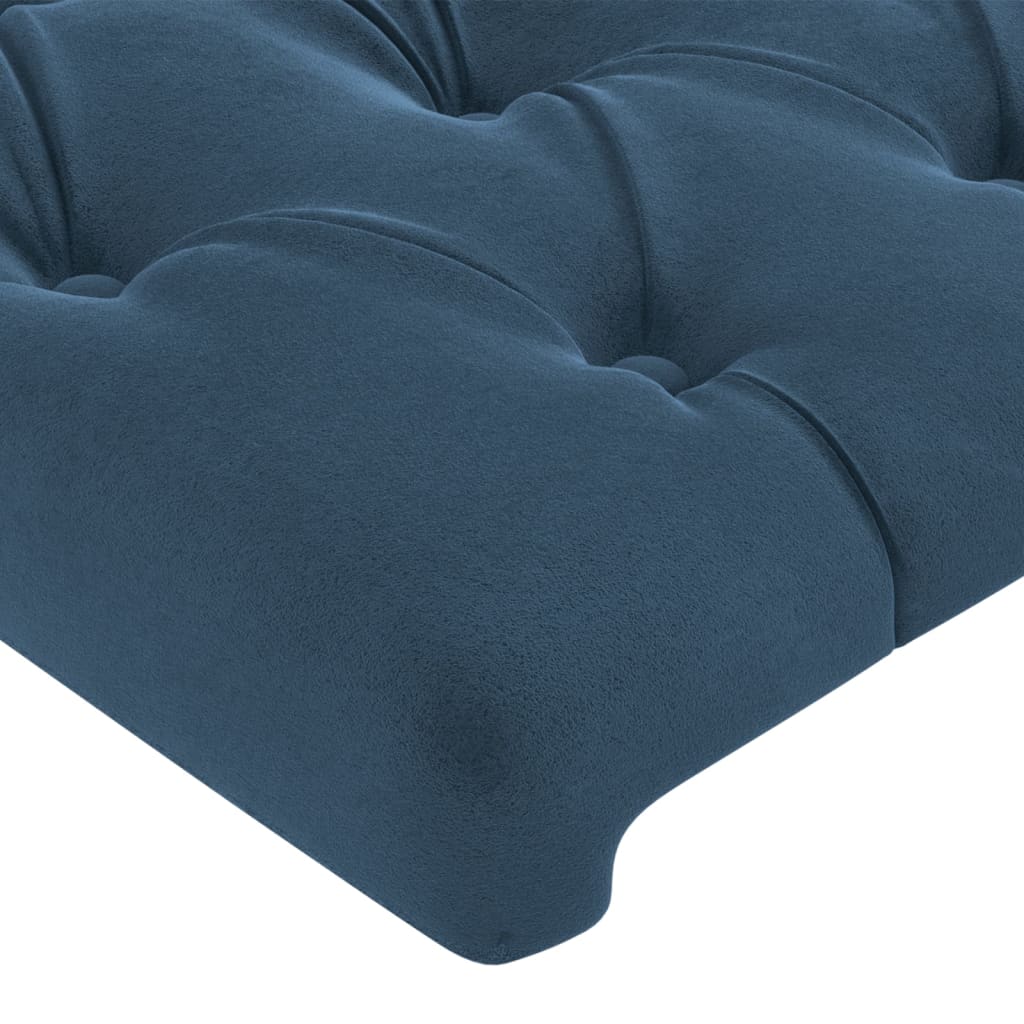 vidaXL Estructura de cama sin colchón terciopelo azul oscuro 140x190cm