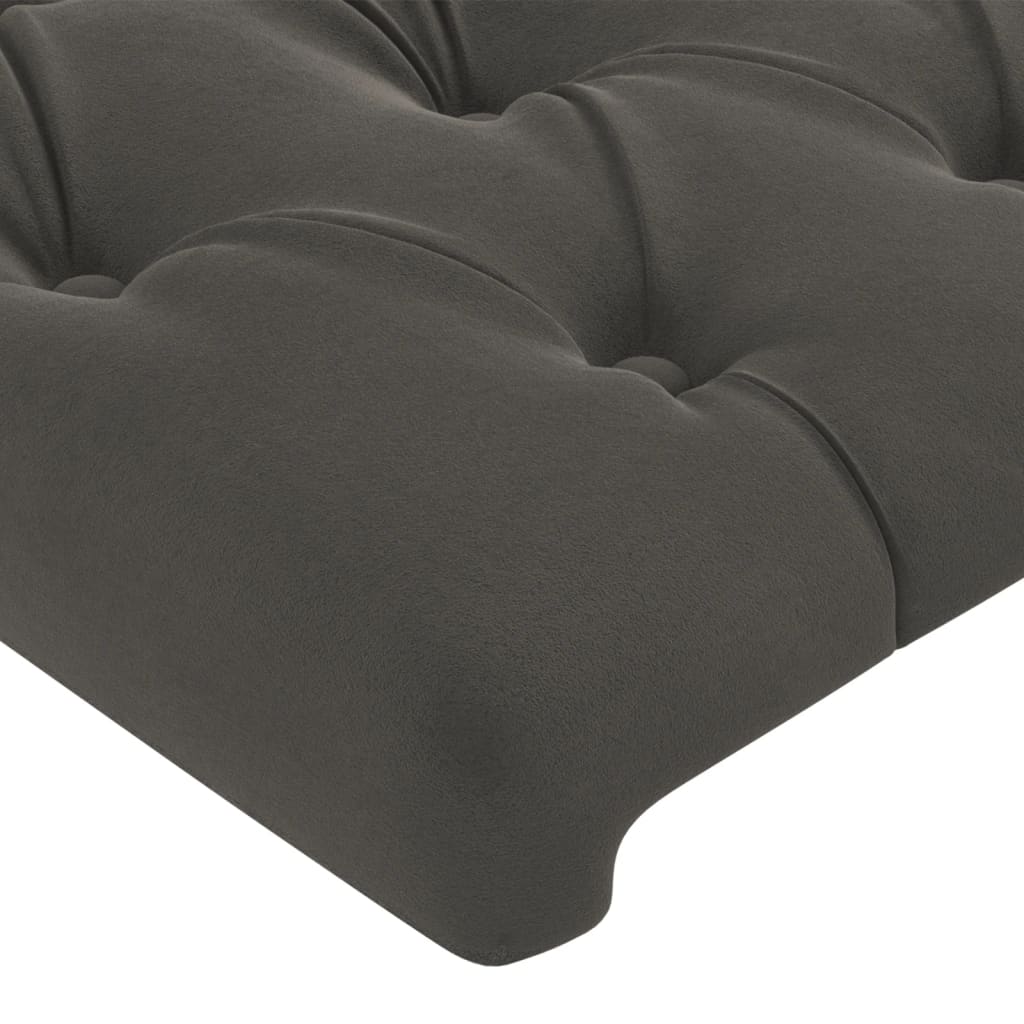 vidaXL Estructura cama con cabecero terciopelo gris oscuro 180x200 cm