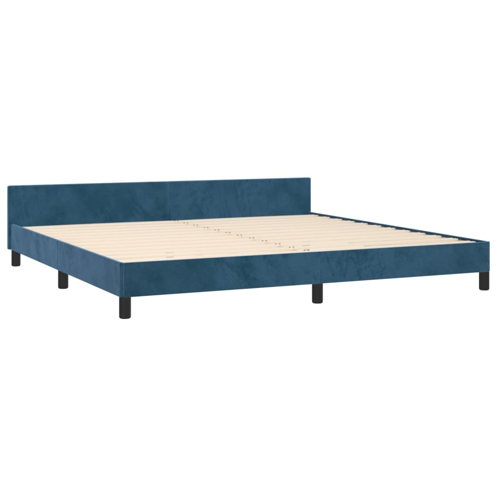 vidaXL Estructura cama sin colchón terciopelo azul oscuro 200x200 cm