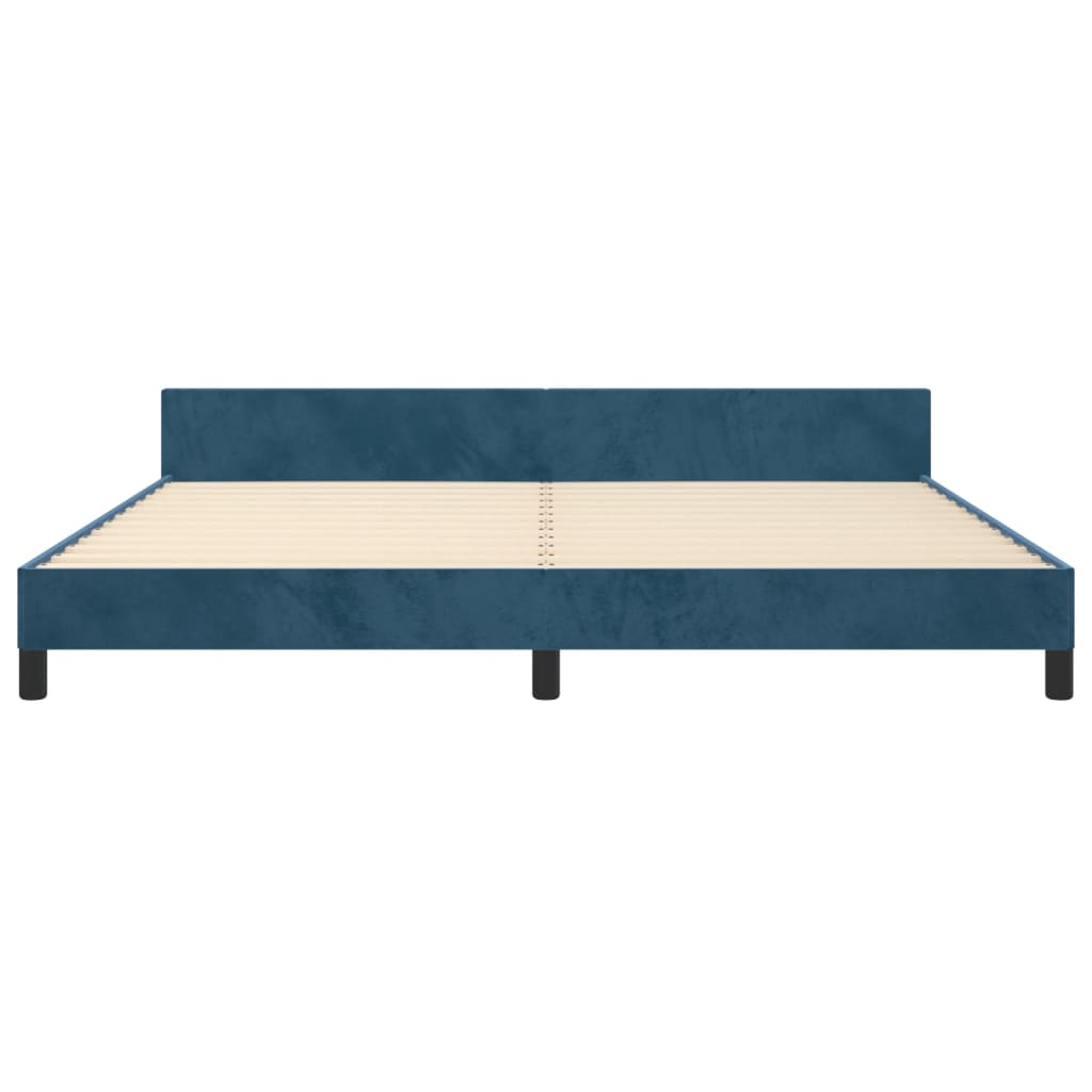 vidaXL Estructura cama sin colchón terciopelo azul oscuro 200x200 cm