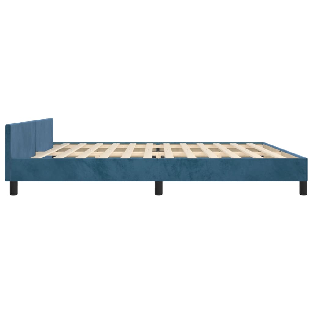 vidaXL Estructura cama sin colchón terciopelo azul oscuro 200x200 cm