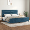 vidaXL Estructura cama sin colchón terciopelo azul oscuro 200x200 cm