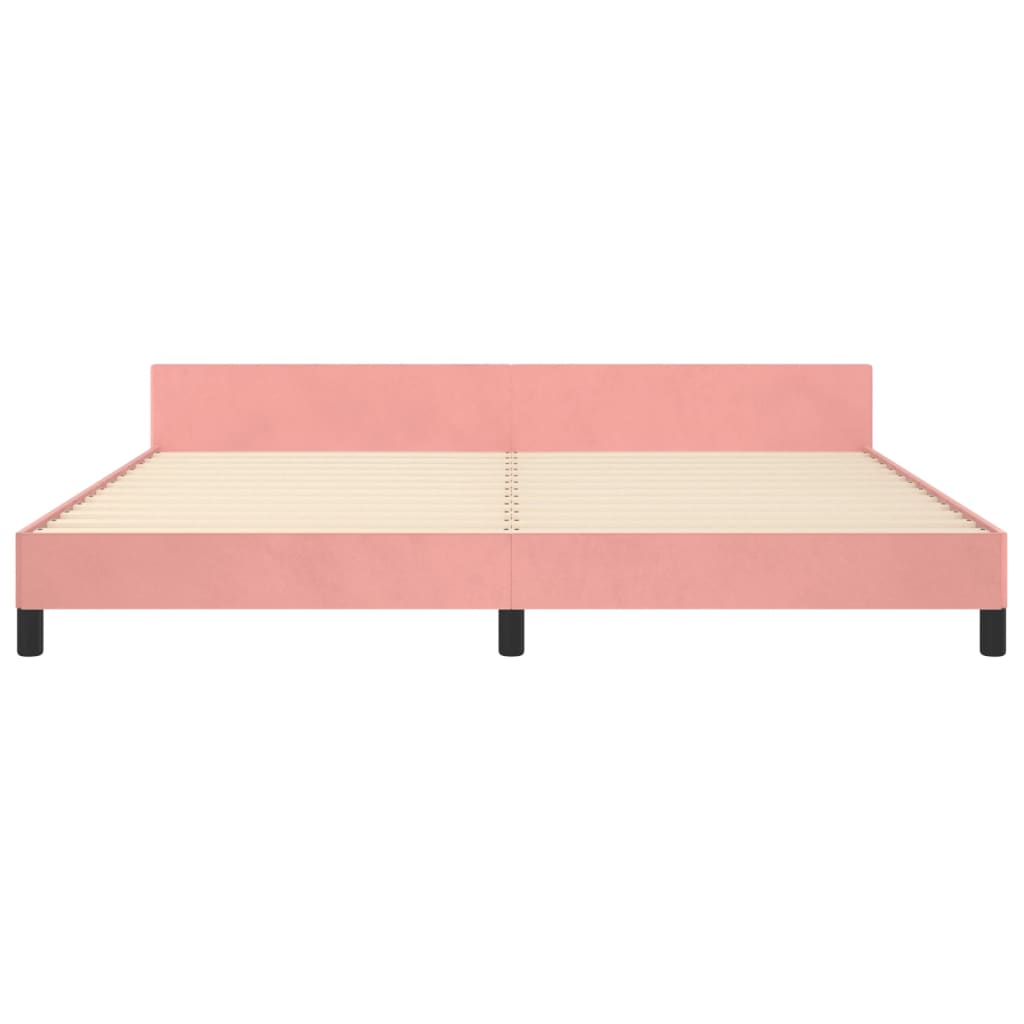 vidaXL Estructura cama sin colchón terciopelo rosa 200x200 cm