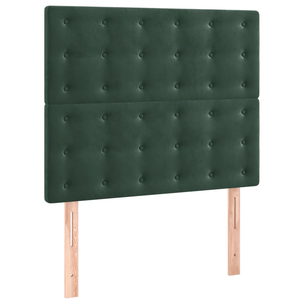 vidaXL Estructura cama sin colchón terciopelo verde oscuro 120x200 cm