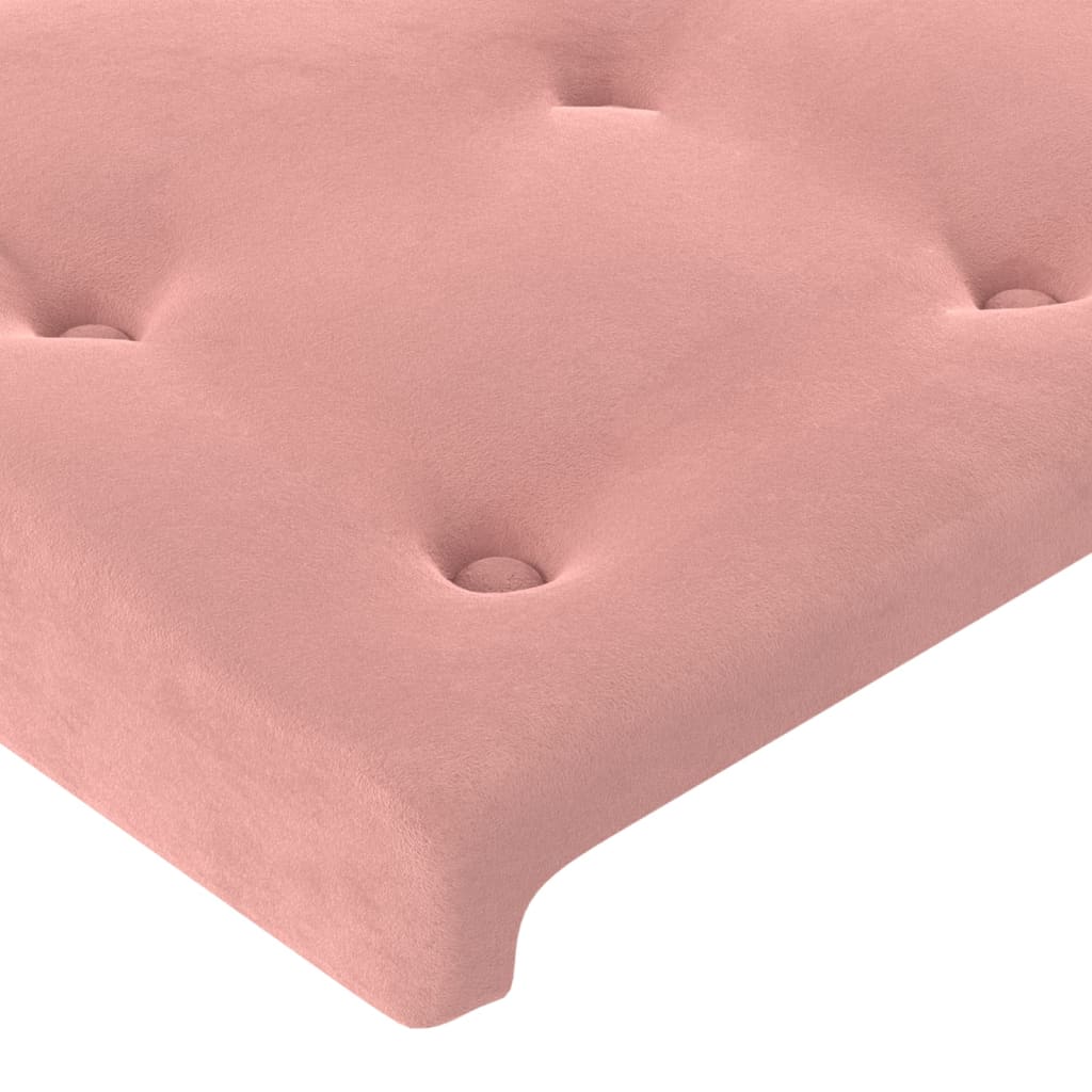 vidaXL Estructura cama sin colchón terciopelo rosa 200x200 cm