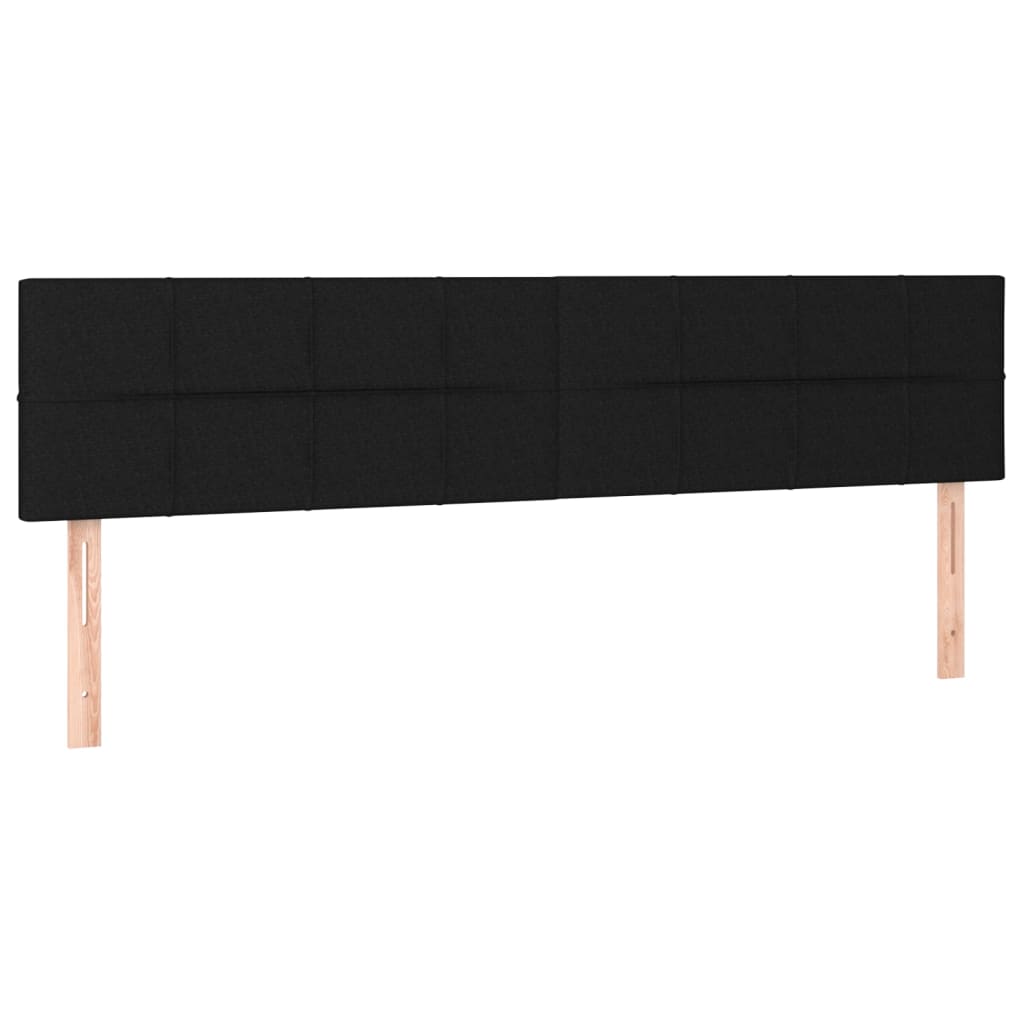 vidaXL Cama box spring con colchón tela negro 160x200 cm