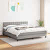 vidaXL Cama box spring con colchón tela gris claro 160x200 cm