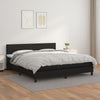 vidaXL Cama box spring con colchón cuero sintético negro 160x200 cm