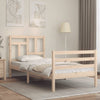 vidaXL Estructura de cama con cabecero madera maciza