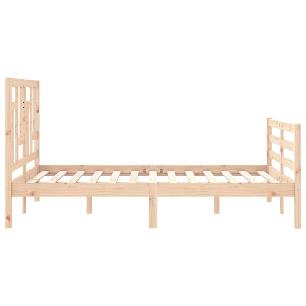 vidaXL Estructura de cama con cabecero madera maciza 120x200 cm