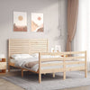 vidaXL Estructura de cama con cabecero madera maciza 120x200 cm