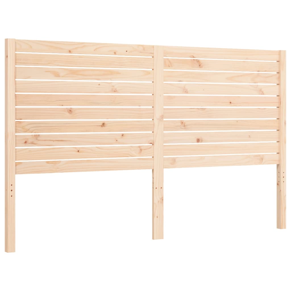 vidaXL Estructura de cama de matrimonio con cabecero madera maciza