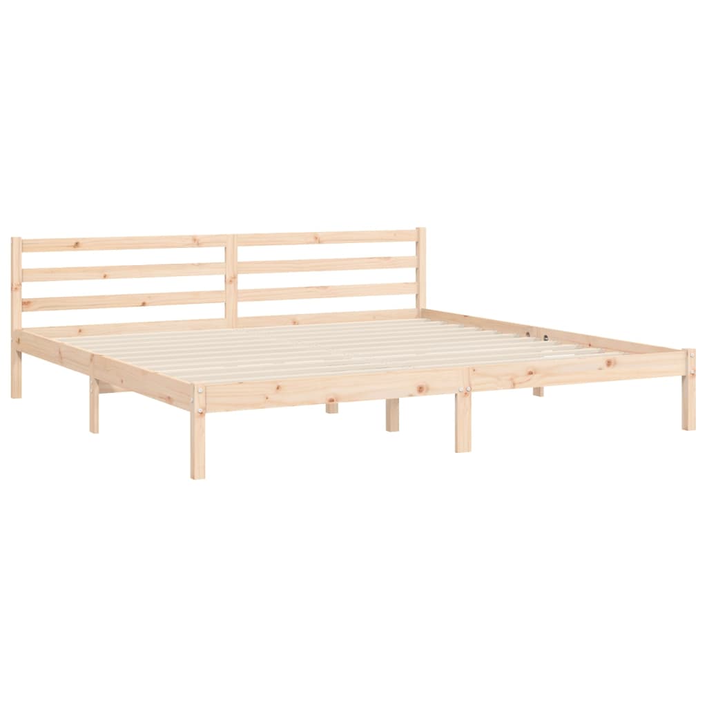 vidaXL Estructura de cama con cabecero madera maciza 200x200 cm