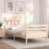 vidaXL Estructura de cama con cabecero madera maciza