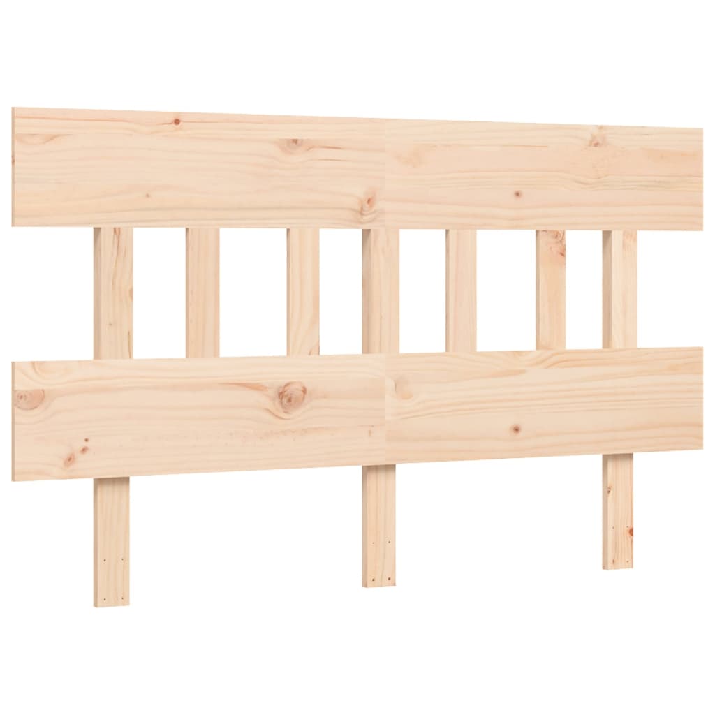 vidaXL Estructura de cama con cabecero madera maciza 140x190 cm