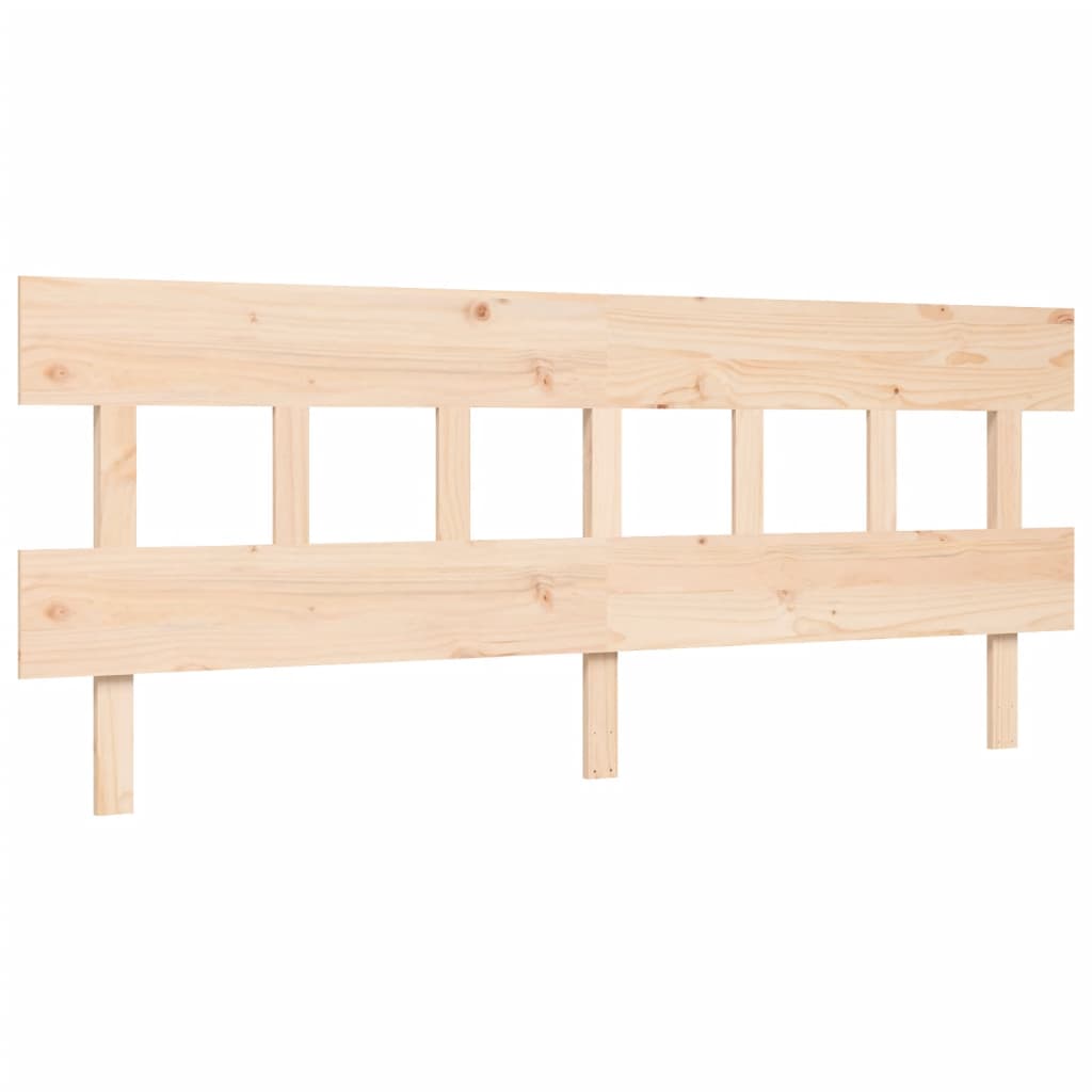 vidaXL Estructura de cama de matrimonio con cabecero madera maciza