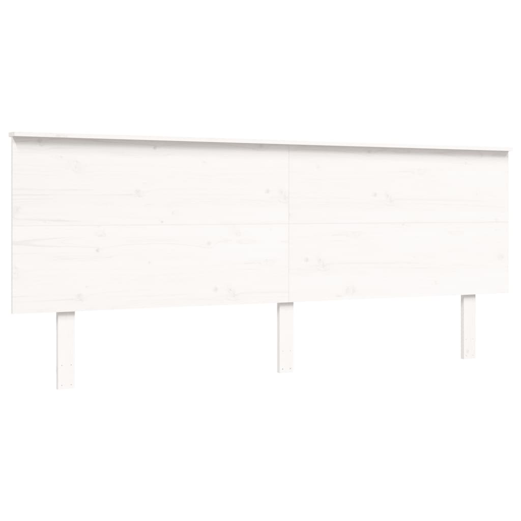 vidaXL Estructura de cama con cabecero madera maciza blanco 200x200 cm