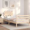 vidaXL Estructura de cama con cabecero madera maciza