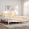 vidaXL Estructura de cama con cabecero madera maciza 200x200 cm