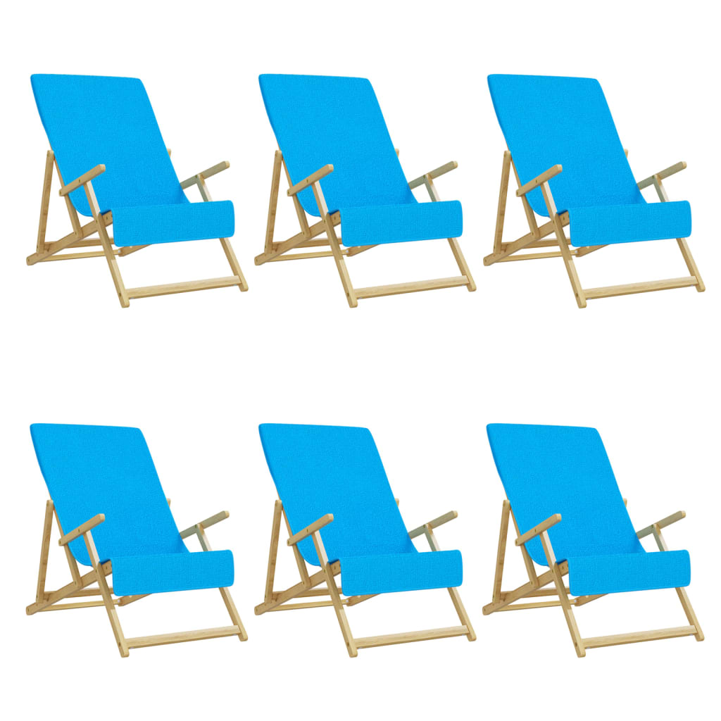 vidaXL Toallas de playa 6 uds tela turquesa 400 g/m² 60x135 cm