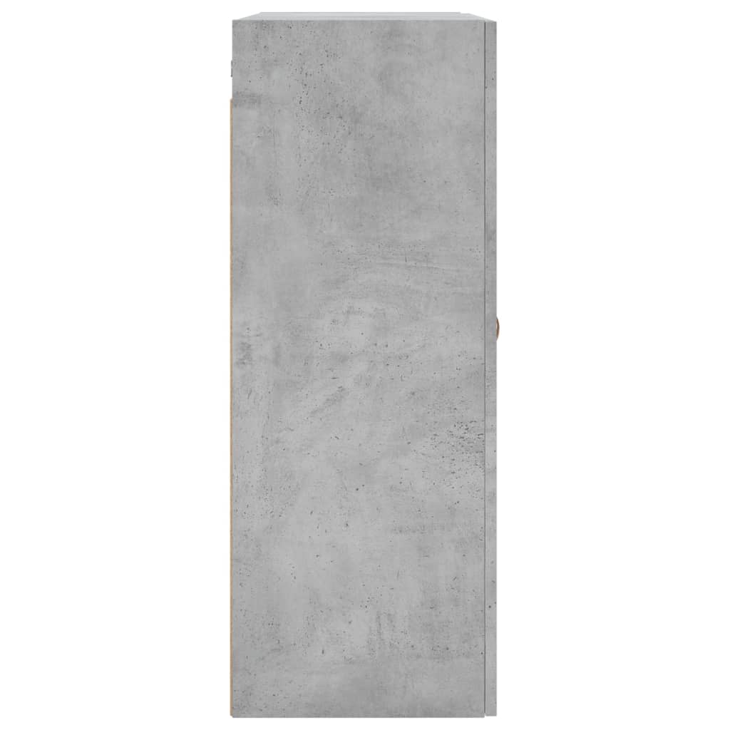 vidaXL Armario de pared 2 unidades gris hormigón 69,5x34x90 cm