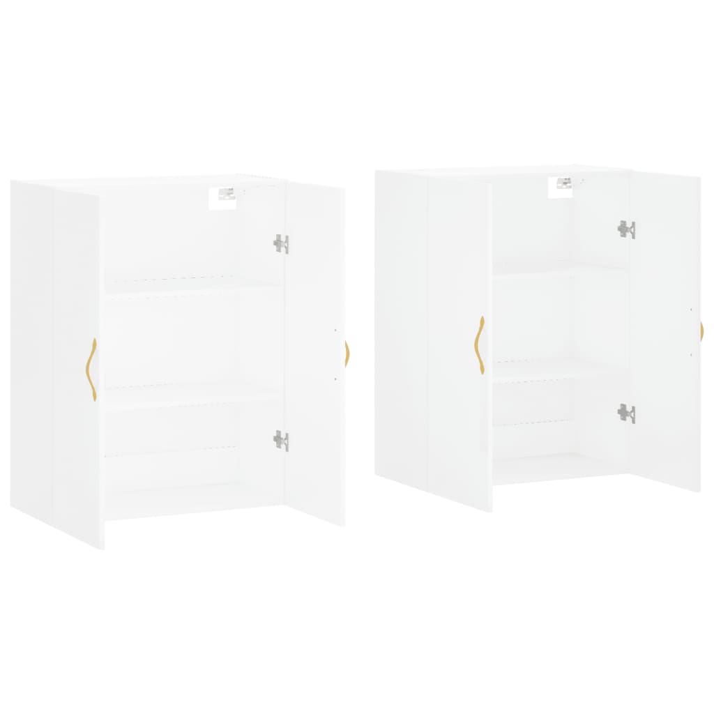 vidaXL Armarios de pared 2 unidades blanco 69,5x34x90 cm