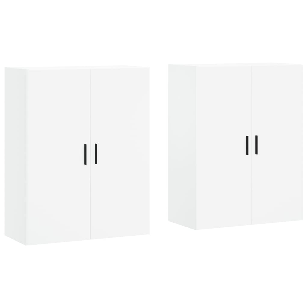 vidaXL Armarios de pared 2 unidades blanco 69,5x34x90 cm