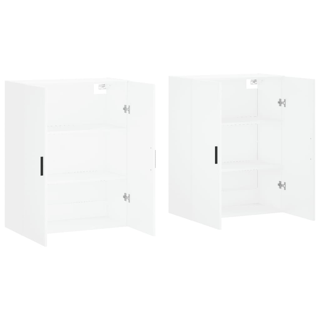 vidaXL Armarios de pared 2 unidades blanco 69,5x34x90 cm