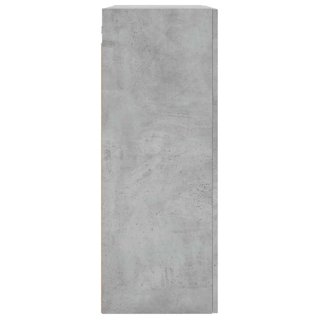 vidaXL Armario de pared 2 unidades gris hormigón 69,5x34x90 cm