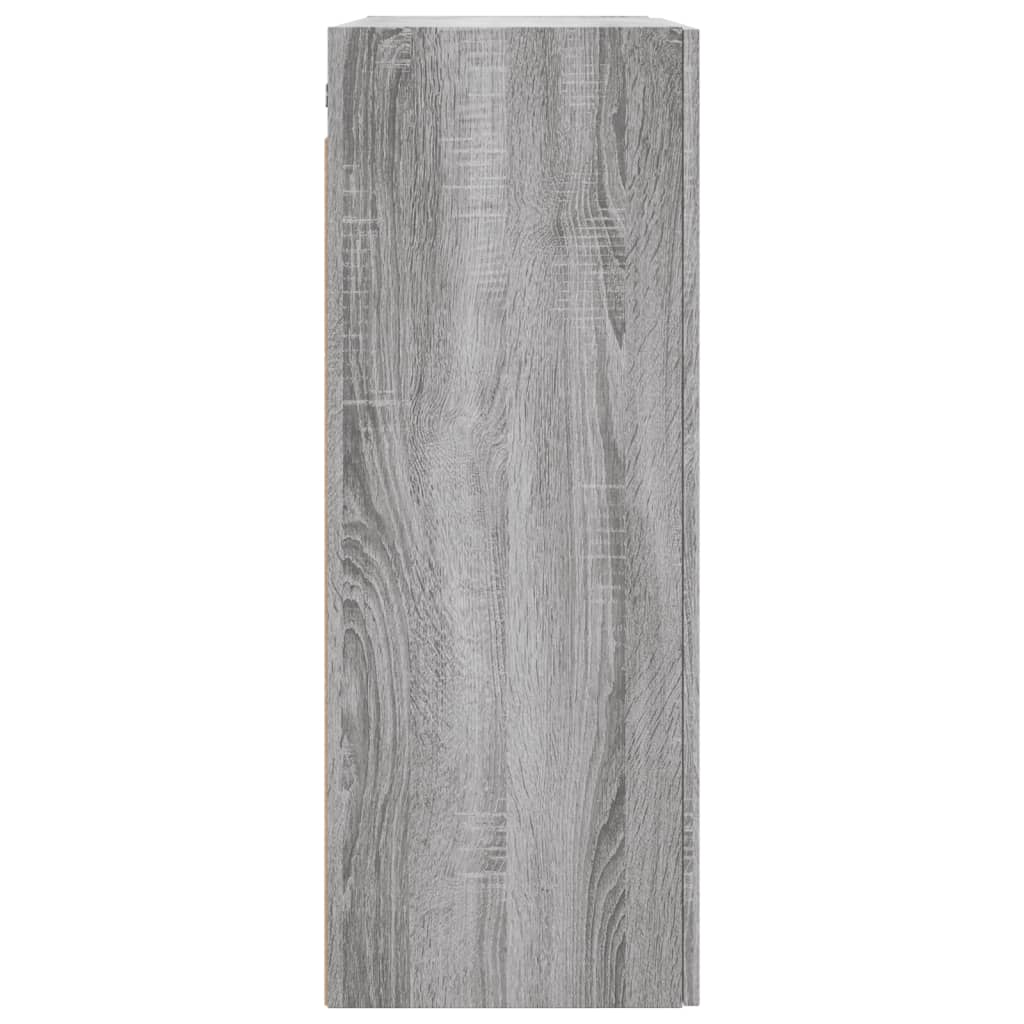 vidaXL Armarios de pared 2 unidades gris Sonoma 69,5x34x90 cm