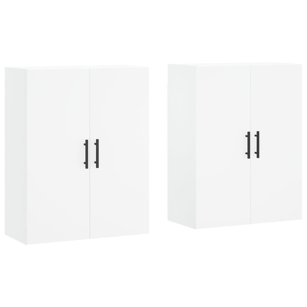 vidaXL Armarios de pared 2 unidades blanco 69,5x34x90 cm