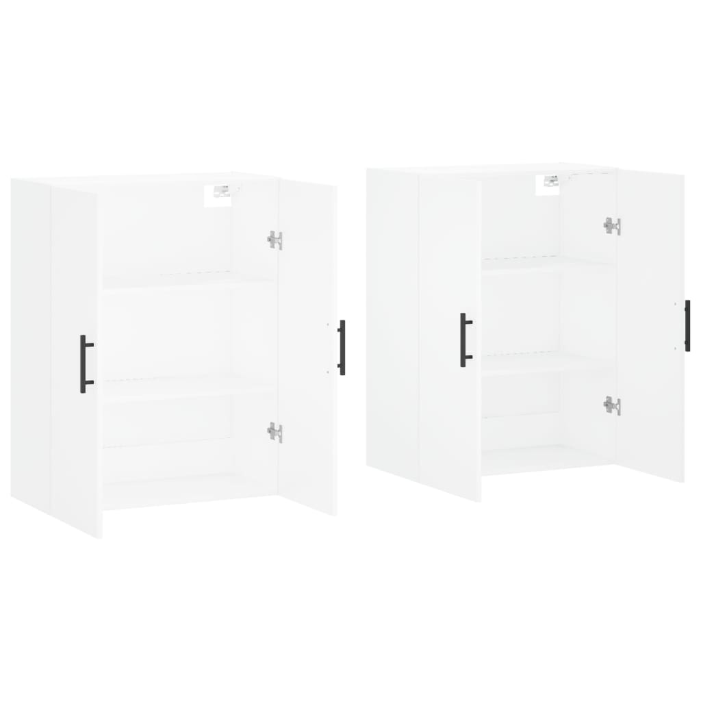 vidaXL Armarios de pared 2 unidades blanco 69,5x34x90 cm