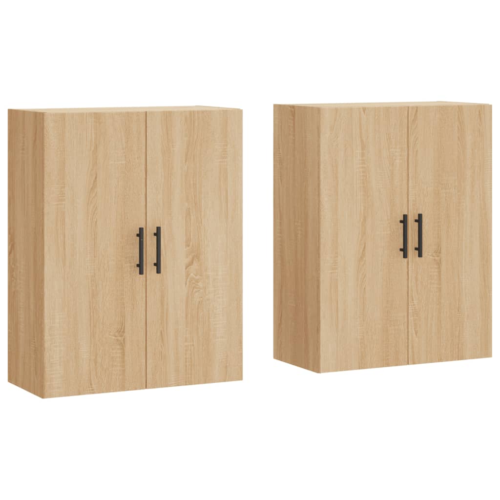 vidaXL Armario de pared 2 unidades roble Sonoma 69,5x34x90 cm