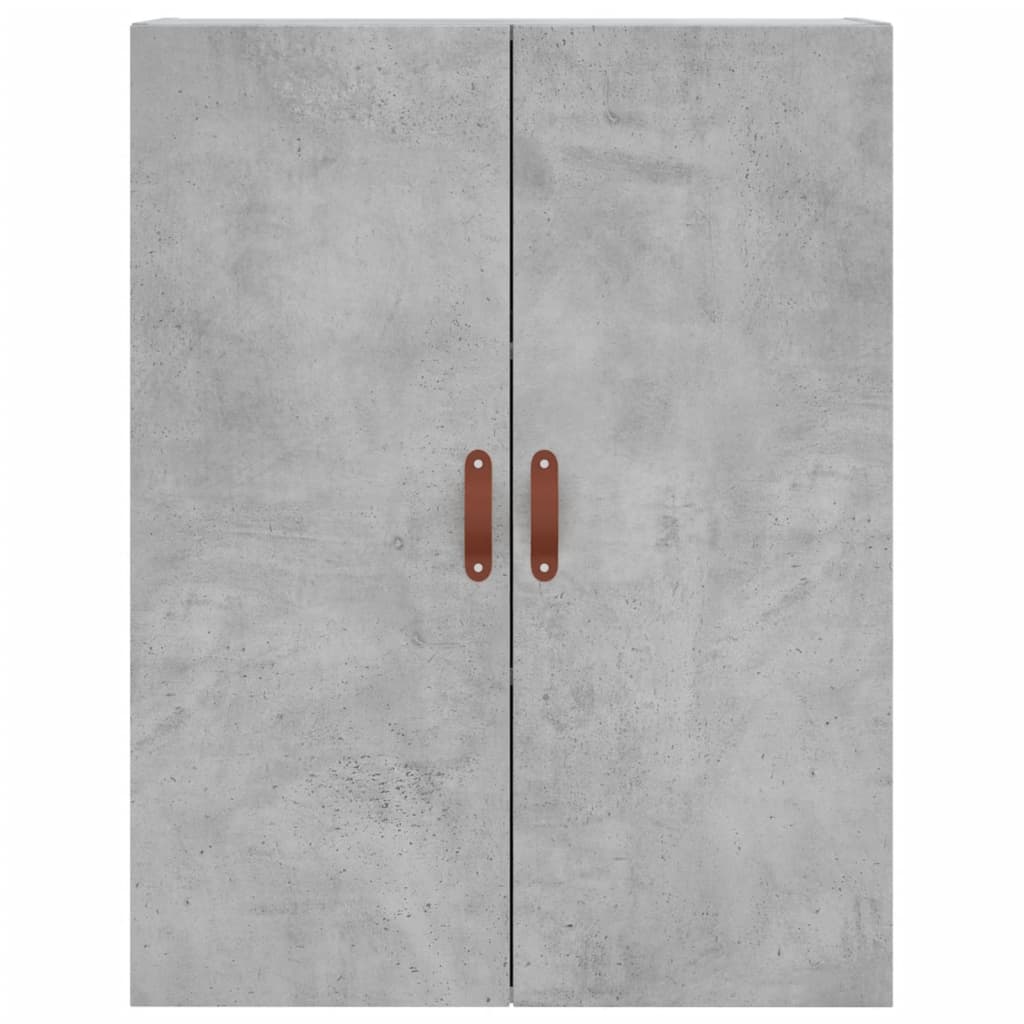 vidaXL Aparador alto madera contrachapada gris hormigón 69,5x34x180 cm