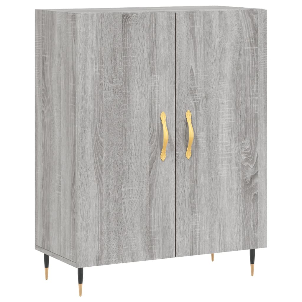 vidaXL Aparador alto madera contrachapada gris sonoma 69,5x34x180 cm