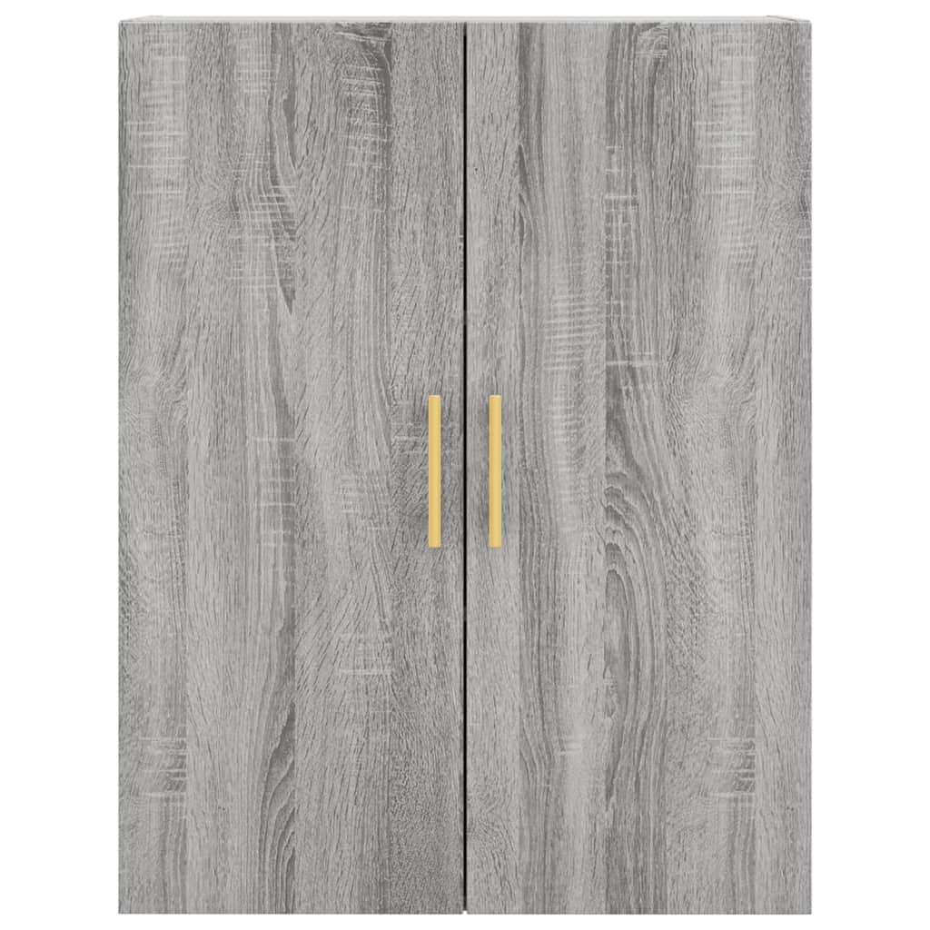 vidaXL Aparador alto madera contrachapada gris sonoma 69,5x34x180 cm