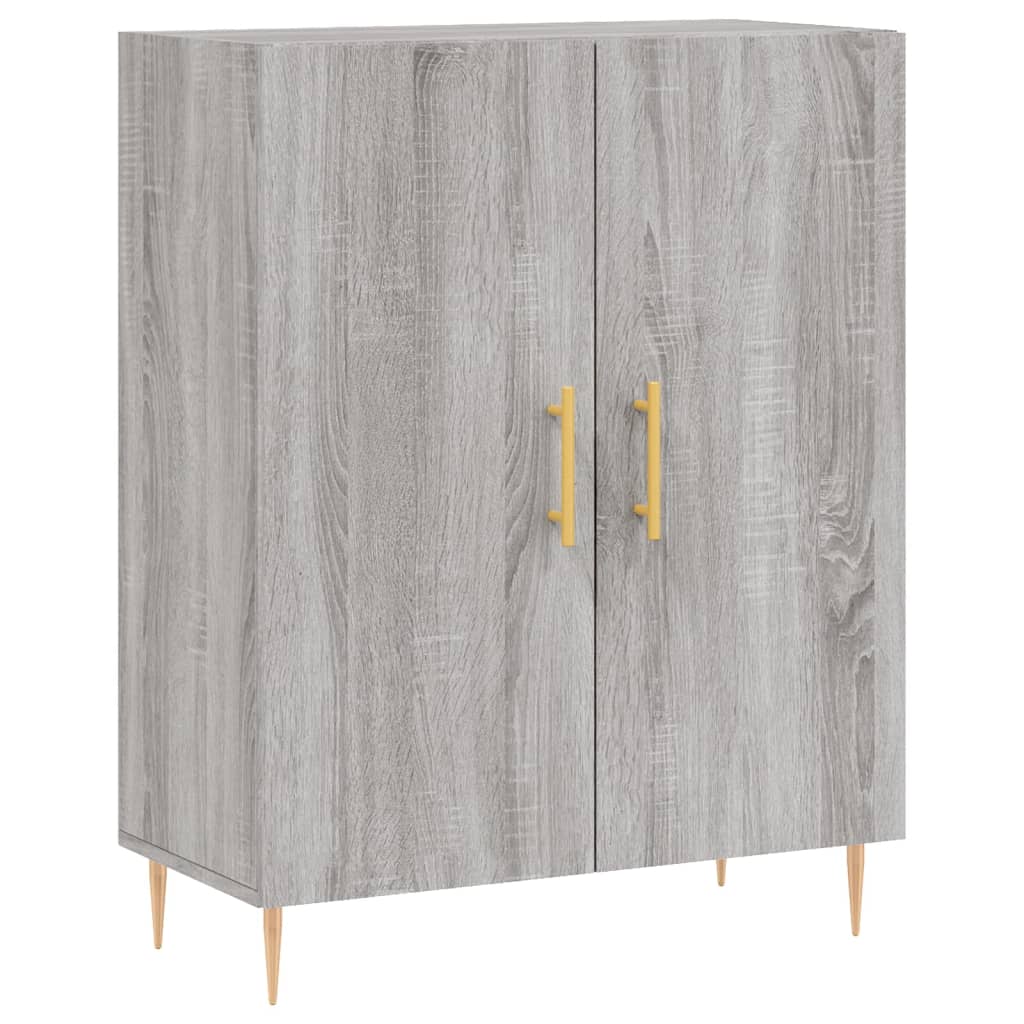 vidaXL Aparador alto madera contrachapada gris sonoma 69,5x34x180 cm